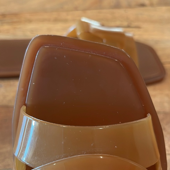 ZARA SLIDES SANDALS FLATS OPEN  SQUARE TOE 36 US 6 - Picture 4 of 8